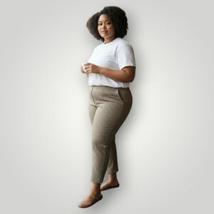 Talbots Petite 22WP Houndstooth Check Chatham Ankle‎ Pants New Dark Academia